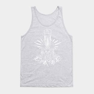 Spartans, ow, ow, ow! Battle cry in feminine color and white typography. Tank Top